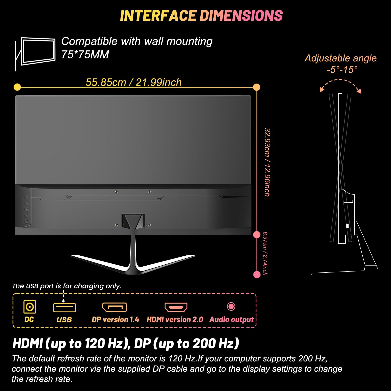 Amazon.co.jp: LXZ - 24.5インチ ゲーミングモニター 200Hz FHD 1080P